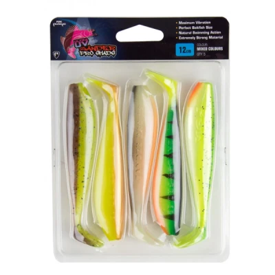 Afbeelding van Fox Rage Zander Pro Shad Mixed UV Colour Pack (5pcs) 12cm