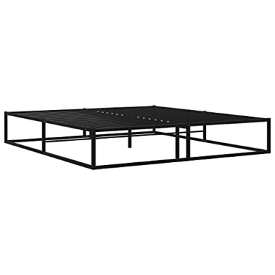 Afbeelding van Bedframe metaal zwart 200x200 cm