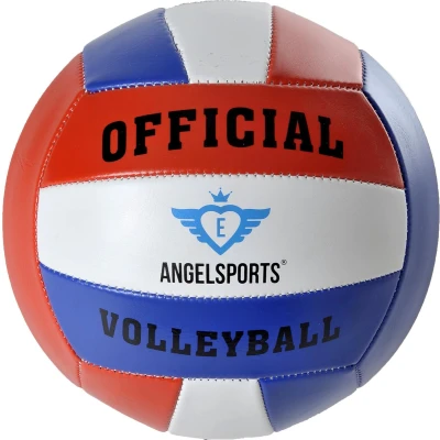 Afbeelding van Volleybal in PVC, rood/blauw/wit, machine genaaid, maat 5