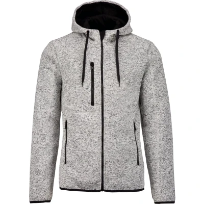 Afbeelding van PROACT Heather herenvest met capuchon PA365 Light Grey Melange