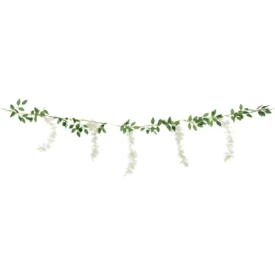 Afbeelding van Partydeco Slinger Wisteria wit (1,7 mtr)