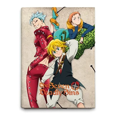 Afbeelding van Grupo Erik A4 The Seven Deadly Sins kartonnen map met harde flappen tas 24 x 34 cm schoolbenodigdheden, kantoorbenodigdheden