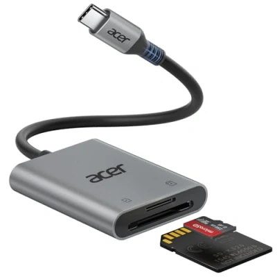 Afbeelding van acer Lecteur de Carte SD USB C, Adapateur Mémoire MicroSD C 5Gbps, Simultané à Lire et Écrire pour SD/Micro SD/SDHC/SDXC/MMC，Compatible avec iPhone 16 Plus Pro Max 15 iPad Macbook Air