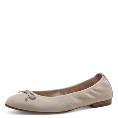 Afbeelding van Tamaris Ballerina&#039;s, Dames, Maat: 39, Taupe Schoenen