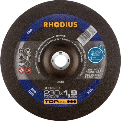 Afbeelding van RHODIUS 206313 Doorslijpschijf gebogen 230 mm 1 stuk(s) Staal
