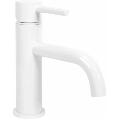 Afbeelding van REA Lungo Wastafelkraan/ Mengkraan Opbouw Laag Model Glans Wit