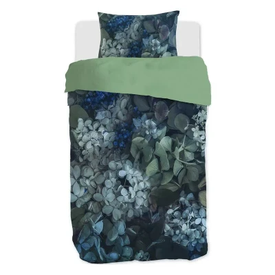 Afbeelding van M.M Linen Eisa Dekbedovertrek Eenpersoons 140x200/220 cm Blauw Groen