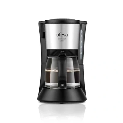 Afbeelding van Ufesa CG7115 Capriccio 6 Delux Druppelkoffiezetapparaat, kopjes, 600 W, karaf 0,6 l, permanent filter, anti aanbakplaat, druppelstop, automatische uitschakeling, roestvrijstalen afwerking
