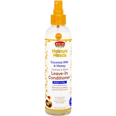 Afbeelding van African Pride Moisture Miracle Coconut Milk &amp; Honey Hydrate Shine Leave In Conditioner 237ml
