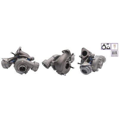 Afbeelding van ELSTOCK 91 1677 Turbocharger Uitlaatgasturbo, Pneumatisch geregeld stelelement (schakelaar) Met pakkingen AUDI: A6 C6 Avant, A4 B6 Saloon, B7 Avant