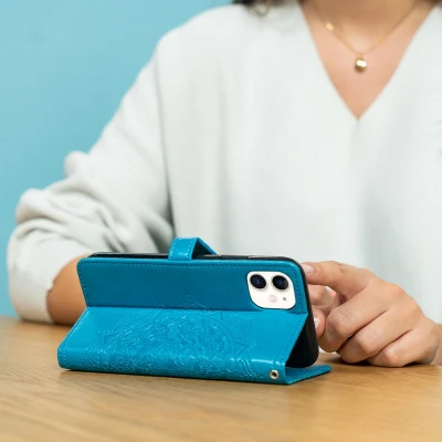 Afbeelding van iMoshion Hoesje Geschikt voor OnePlus 10 Pro Met Pasjeshouder Mandala Bookcase Turquoise
