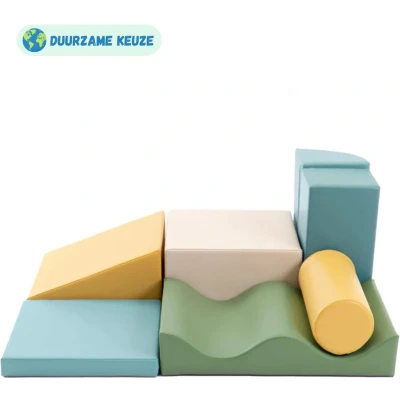 Afbeelding van Iglu Softplay foam blokken set 7 speelblokken turquoise