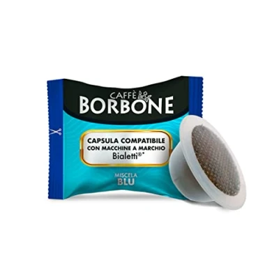 Afbeelding van Caffè Borbone Blauwe mix 100 capsules compatibel met koffiemachines van het merk Bialetti*