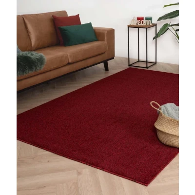 Afbeelding van Laagpolig Vloerkleed Fine Rood 80x200 Cm
