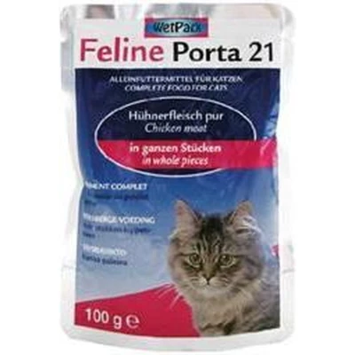 Afbeelding van 1x100g Feline Maaltijdzakjes Kip Puur Porta 21 Kattenvoer