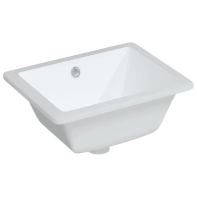 Afbeelding van Wastafel rechthoekig 39x30x18,5 cm keramiek wit
