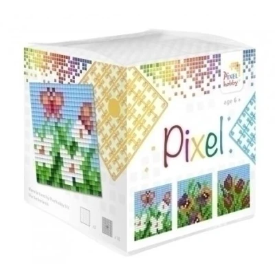 Afbeelding van Pixel kubus bloemen 29005