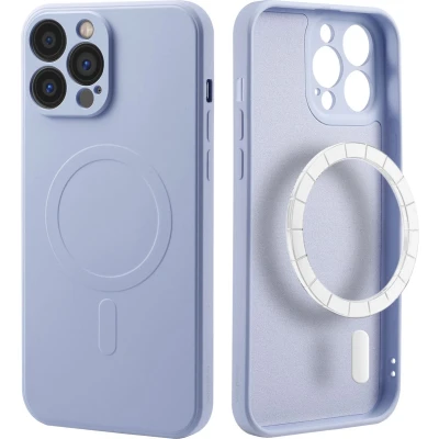 Afbeelding van iMoshion Hoesje Geschikt voor iPhone 13 Pro Max Siliconen Color Backcover MagSafe Lila
