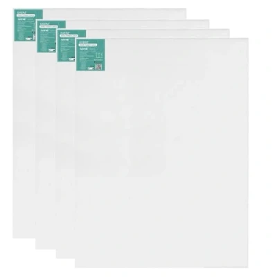 Afbeelding van Exerz 70x80cm Uitgerekt Canvas 4pk Kunstenaar Ingelijst 280GSM 1.7cm Dikte/100% Katoen/Blank/Triple Primed/Zuurvrij/Medium Grain