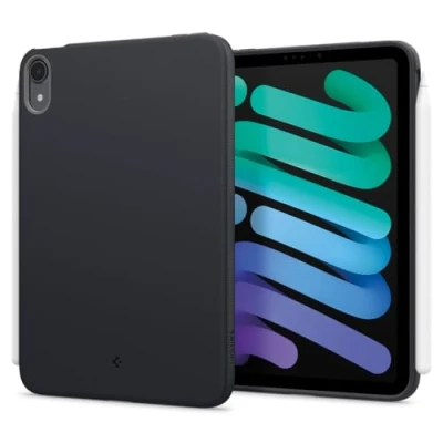 Afbeelding van Spigen Nano Pop Beschermhoes compatibel met iPad Mini 7e (2024, A17 Pro)/6e (2021) generatie 8,3 inch zwarte sesam