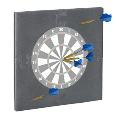 Afbeelding van Relaxdays dartbord surround ring beschermrand beschermring voor 45cm grijs