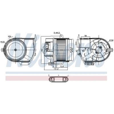 Afbeelding van Nissens Kachelventilatormotor /wiel 87487