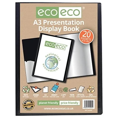 Afbeelding van eco A3 50% gerecycled 20 kleur zwart zak presentatie boekweergave eco005
