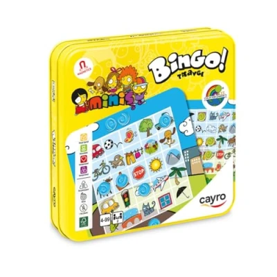 Afbeelding van Cayro Bingo Travel Jeu Format Voyage de Plateau pour Enfants Marquez Plus D&#039;Objets Et D&#039;Animaux à Gagner 2 Joueurs Âge 4 99