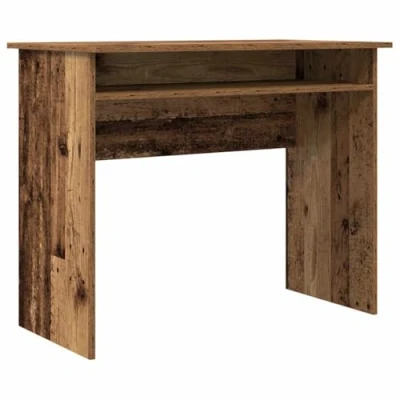 Afbeelding van Bureau 90x50x74 cm bewerkt hout oud houtkleurig
