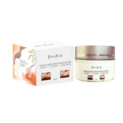 Afbeelding van Britains Beauty Whitening Cream voor donkere ellebogen 50 g Verheldert, verzacht en hydrateert Gerichte correctie van vlekken ellebogen, gladde stralende huid, niet vette formule