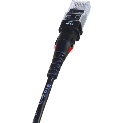 Afbeelding van PatchSee Patchsnoer ThinPatch UTP CAT 6a zwart 3,1m (U/UTP, CAT6a, 3.10 m), Netwerkkabel