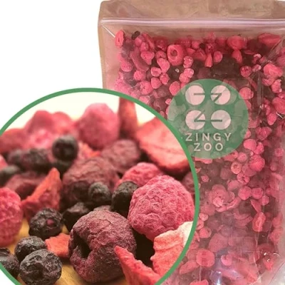 Afbeelding van Super Berry Red Gefriergeted Fruit Mix XL 300 g Koningin Natürliche Droge Beerenmix Gefriergetrocknete Erdbeeren Himbeeren Wilde Blaubeeren Sauerkirschen Superfood
