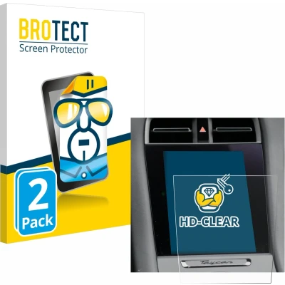 Afbeelding van BROTECT Screenprotector voor Porsche Taycan 2021 Infotainment System Folie Beschermfolie transparant (2 Stuks)