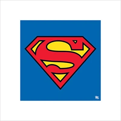 Afbeelding van Kunstdruk Superman Classic Logo 40x40cm
