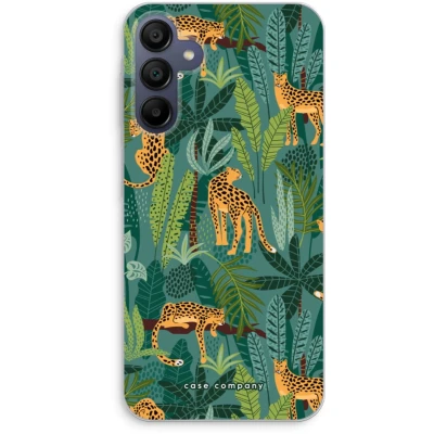 Afbeelding van Case Company® hoesje geschikt voor Samsung Galaxy A25 Luipaard 2 Soft Cover Telefoonhoesje Bescherming aan alle Kanten en Schermrand
