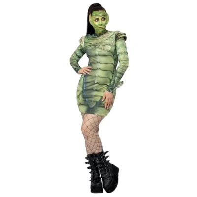 Afbeelding van Smiffy&#039;s Mummie Kostuum Het Monster Van De Amazone Vrouw Groen, Grijs Medium Halloween Verkleedkleding