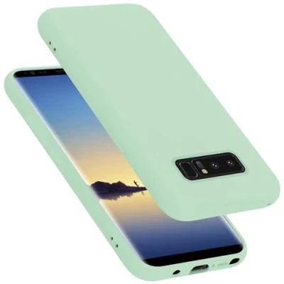Afbeelding van Cadorabo Hoesje geschikt voor Samsung Galaxy NOTE 8 in LIQUID LICHT GROEN Beschermhoes gemaakt van flexibel TPU silicone Case Cover