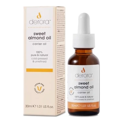 Afbeelding van Derora Zoete amandelolie, voedt huid, haar en nagels, 100% zuiver natuurlijk, antioxidant rijk aan vitamine A, B, D E, 30 ml
