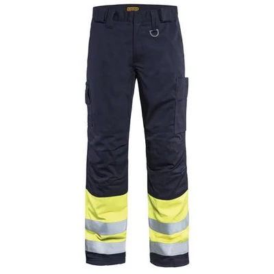 Image de Pantalon hiver multinormes marine/jaune fluorescent