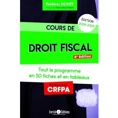 Afbeelding van COURS DE DROIT FISCAL 2024 2025