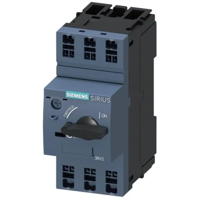 Afbeelding van Siemens 3RV2011 1GA20 Vermogensschakelaar 1 stuk(s) Instelbereik (stroomsterkte): 4.5 6.3 A Schakelspanning (max.): 690 V/AC (b x h d) 45 106 97 mm