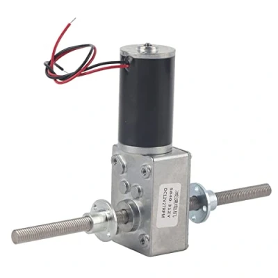 Afbeelding van 12 V tandwielmotor met hoog koppel, M8 1280 dubbele golfmotor, coaxiale slakkenmotor voor rechter en linkeras flens (reductie verhouding 290)
