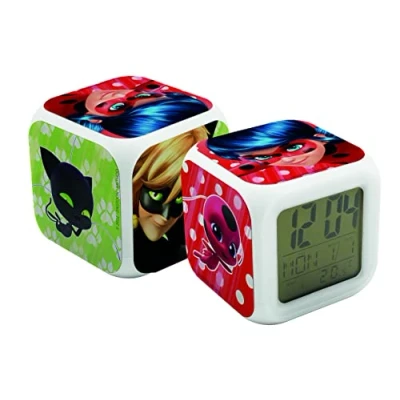 Afbeelding van Joy Toy Miraculous Kubusvormige wekker in geschenkverpakking 8 x cm, klein