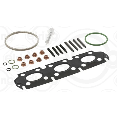 Afbeelding van ELRING 648.640 Turbocharger, montageset Met pakkingen montagehandleiding, schroeven BMW: 1 Hatchback, 3 Touring, Saloon, MINI: Countryman