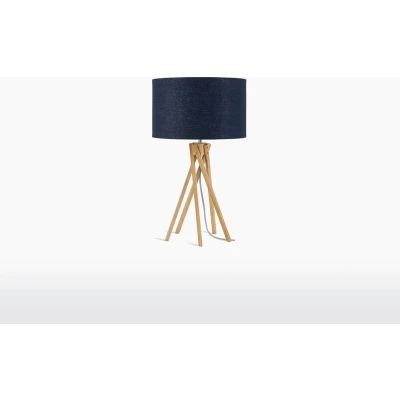 Afbeelding van GOOD&amp;MOJO Tafellamp Kilimanjaro Blauw/Bamboe Ø32cm