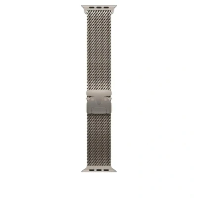 Afbeelding van Apple Watch 49mm Titanium Milanese Loop Large Natural