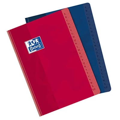 Afbeelding van Oxford School Notitieboek, A5, gesorteerd, willekeurig, blauw/rood/groen/geel