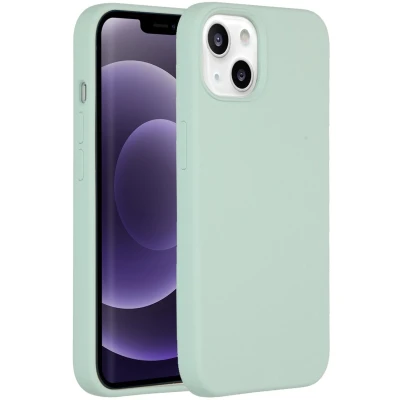 Afbeelding van Accezz Hoesje Geschikt voor iPhone 13 Siliconen Liquid Silicone Backcover lichtblauw