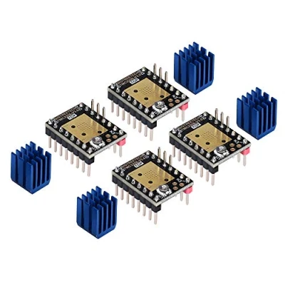 Afbeelding van Kingprint TMC2208 Set van 4 stappendempers met koellichaam voor 3D printer A4988 Drv8825