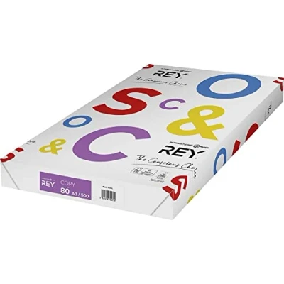 Afbeelding van Rey Copy Printpapier ft A3, 80 g, pak van 500 vel wit A3